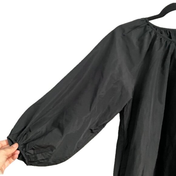 Aritzia Wilfred Black Taffeta Cava Dress w/ Puff Sleeves - S - Picture 5 of 16